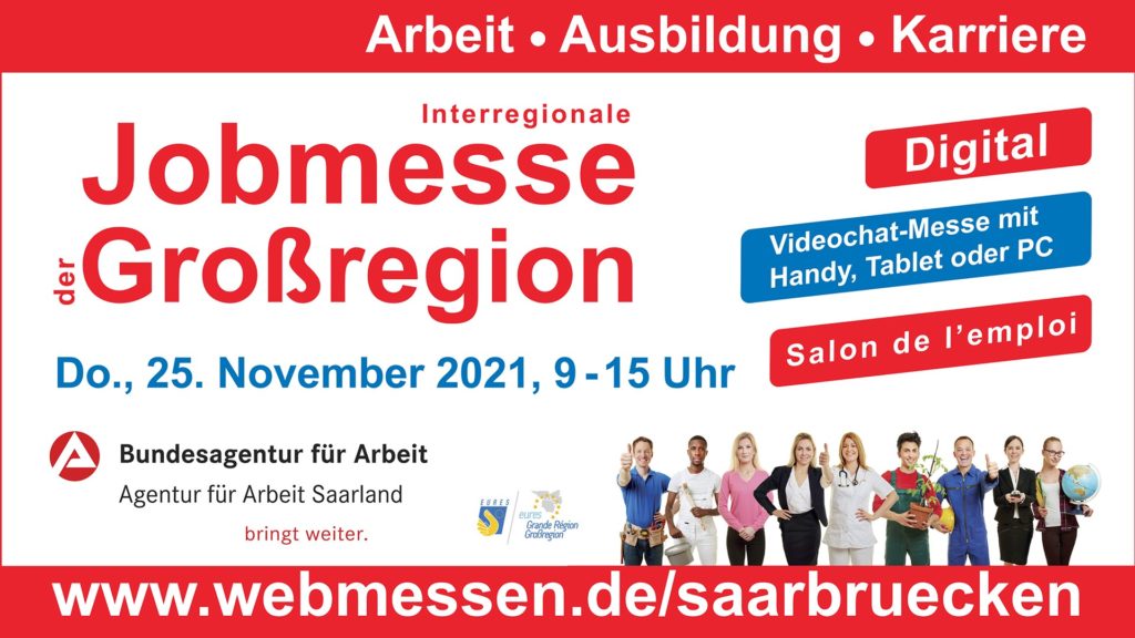 Job fair on 25.11.2021 in Saarbrücken with CLC xinteg GmbH SAP Jobs, Trainee IT Specialist and Dual Study Business Informatics
